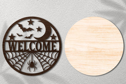 Halloween Welcome Door Hanger SVG
