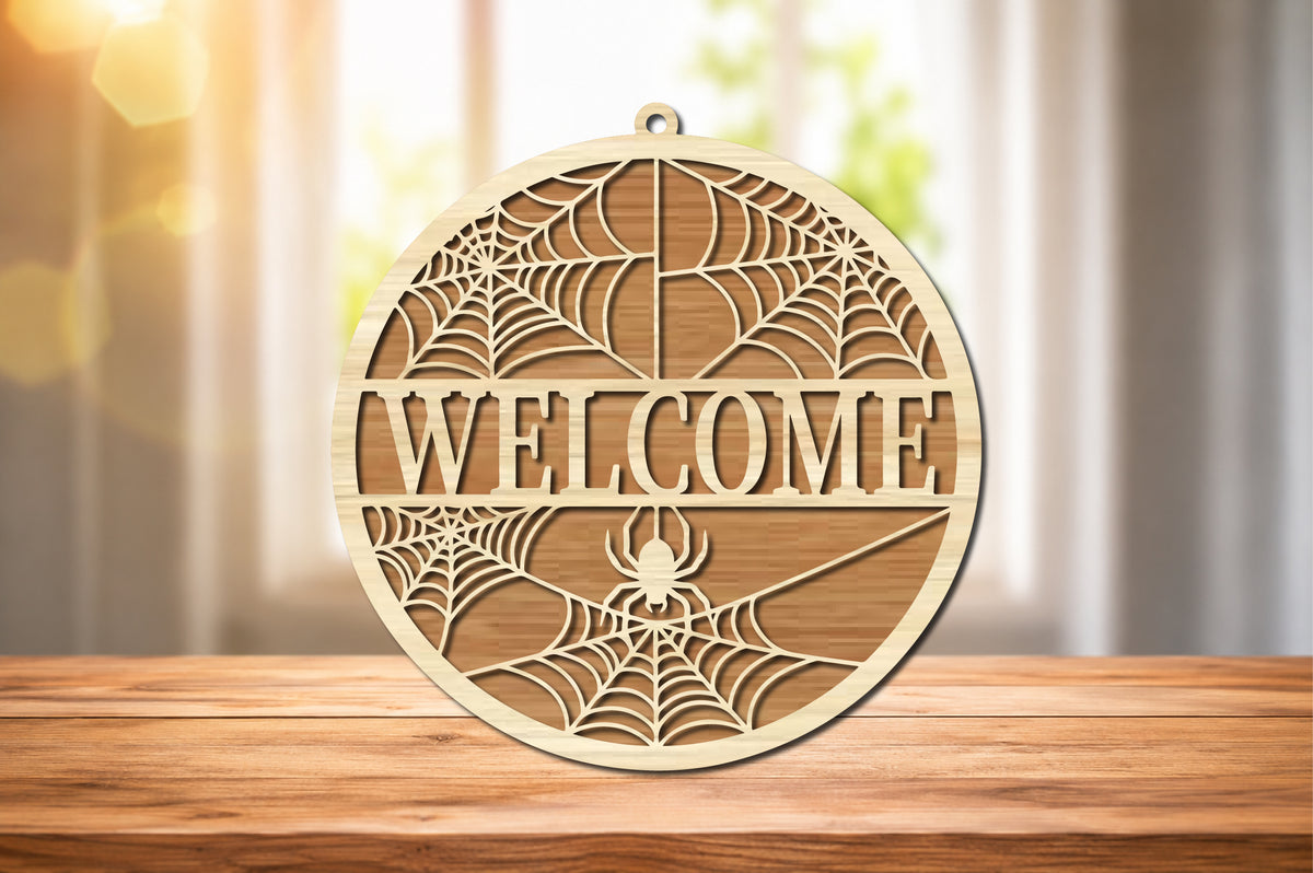 Halloween Welcome Sign SVG Laser Cut File