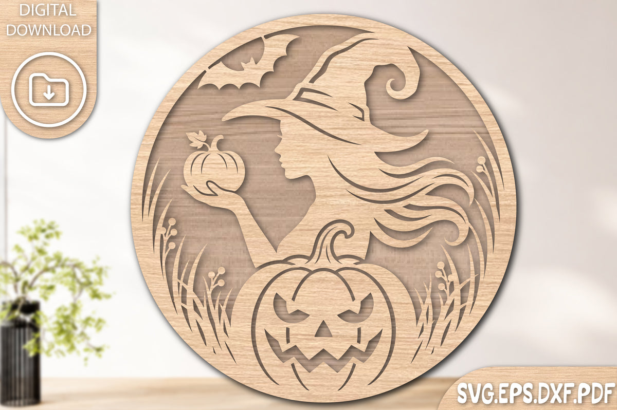 Halloween Witch Pumpkin SVG