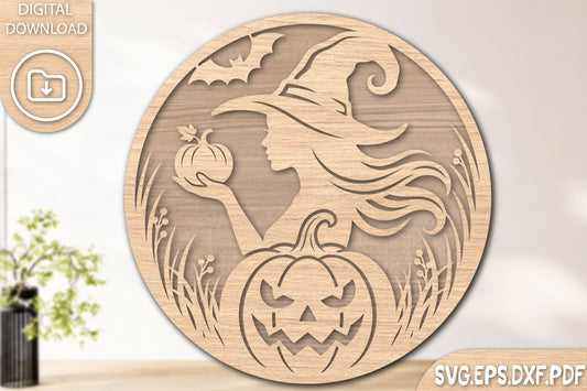 Halloween Witch Pumpkin SVG