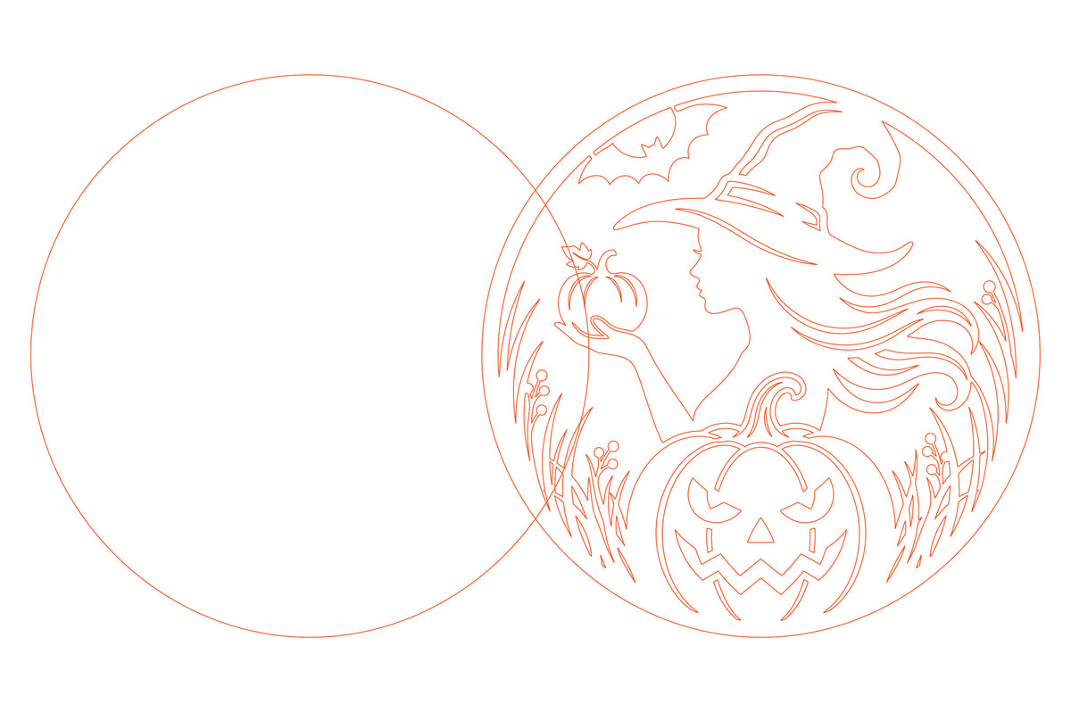 Halloween Witch Pumpkin SVG