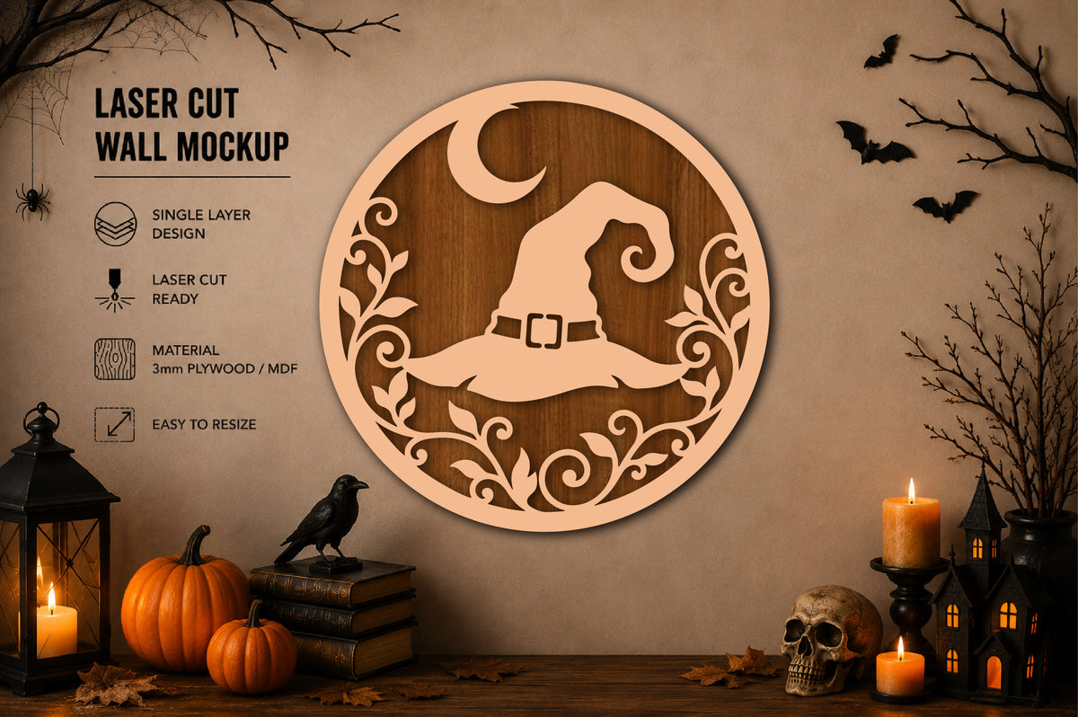 Halloween Witch Hat Laser Cut SVG
