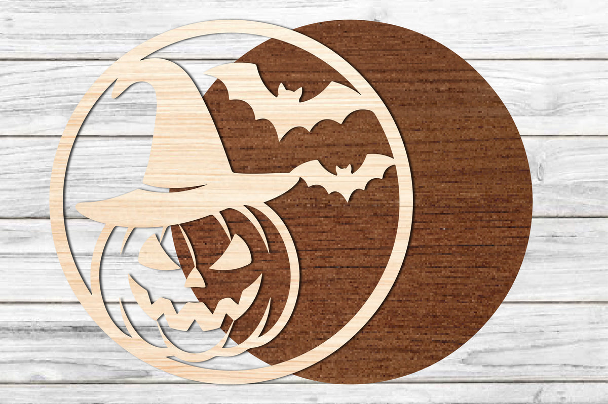 Halloween Witch Hat Pumpkin SVG | Witch Hat Pumpkin Laser Cut Design