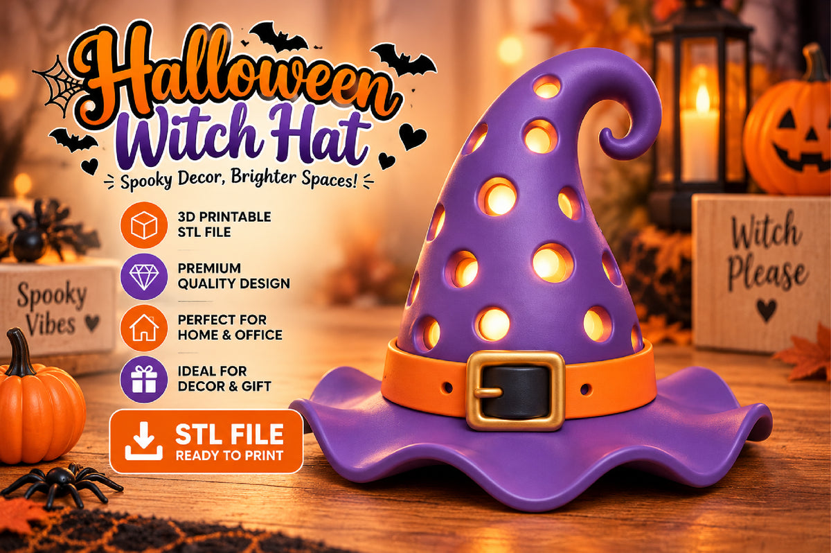 Halloween Witch Lamp Light 3D STL File