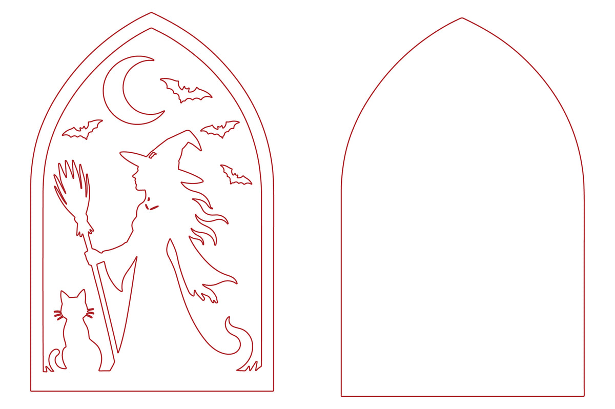 Halloween Witch Laser Cut SVG