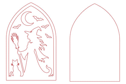 Halloween Witch Laser Cut SVG