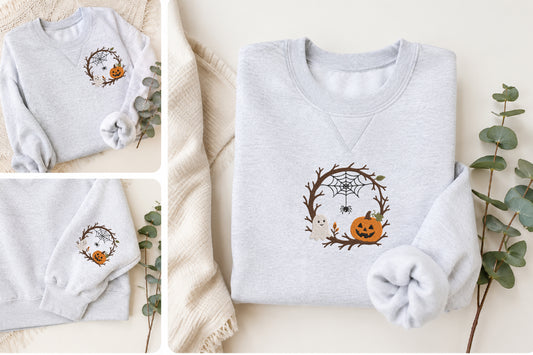 Halloween Wreath Embroidery Design
