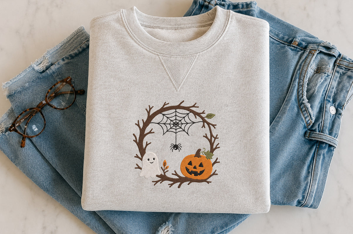 Halloween Wreath Embroidery Design