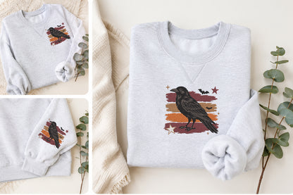 Halloween Raven Embroidery Design