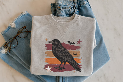 Halloween Raven Embroidery Design
