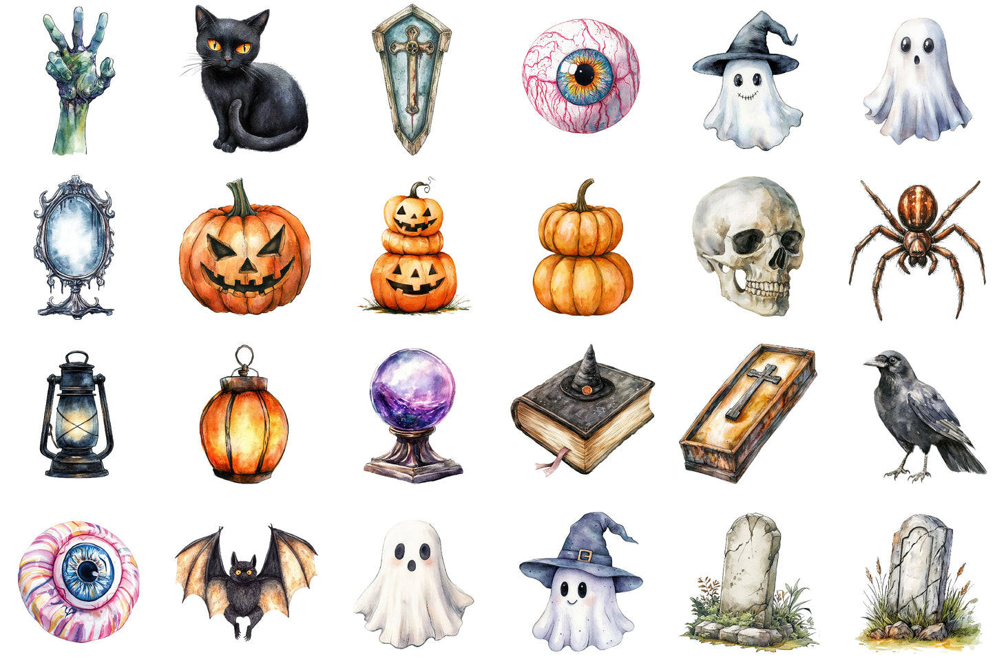 Halloween Items PNG Bundle Spooky Halloween Clipart