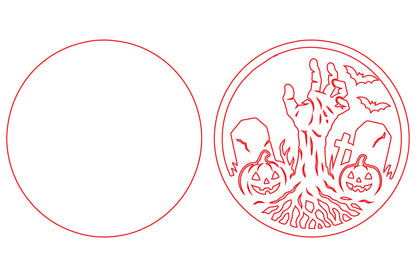 Hand in Graveyard Halloween SVG