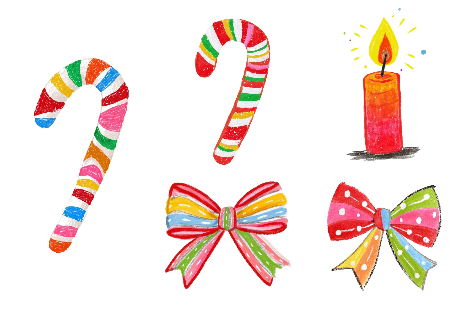 Hand Drawn Christmas Clipart Bundle 41 PNG Handwriting Holiday