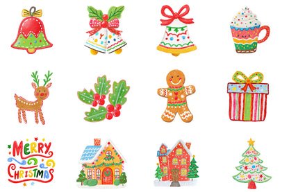 Hand Drawn Christmas Clipart Bundle 41 PNG Handwriting Holiday