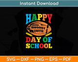 Happy 100Th Day Of School American Football Svg Digital Cutting File