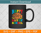 Happy 100Th Day Of School American Football Svg Digital Cutting File