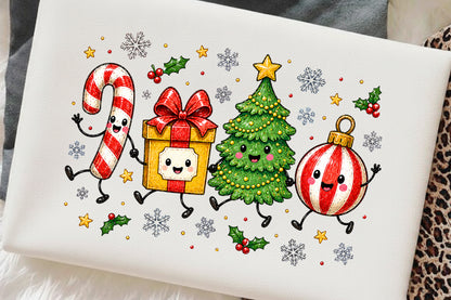 Happy Christmas Characters PNG Cute Christmas Sublimation