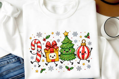 Happy Christmas Characters PNG Cute Christmas Sublimation