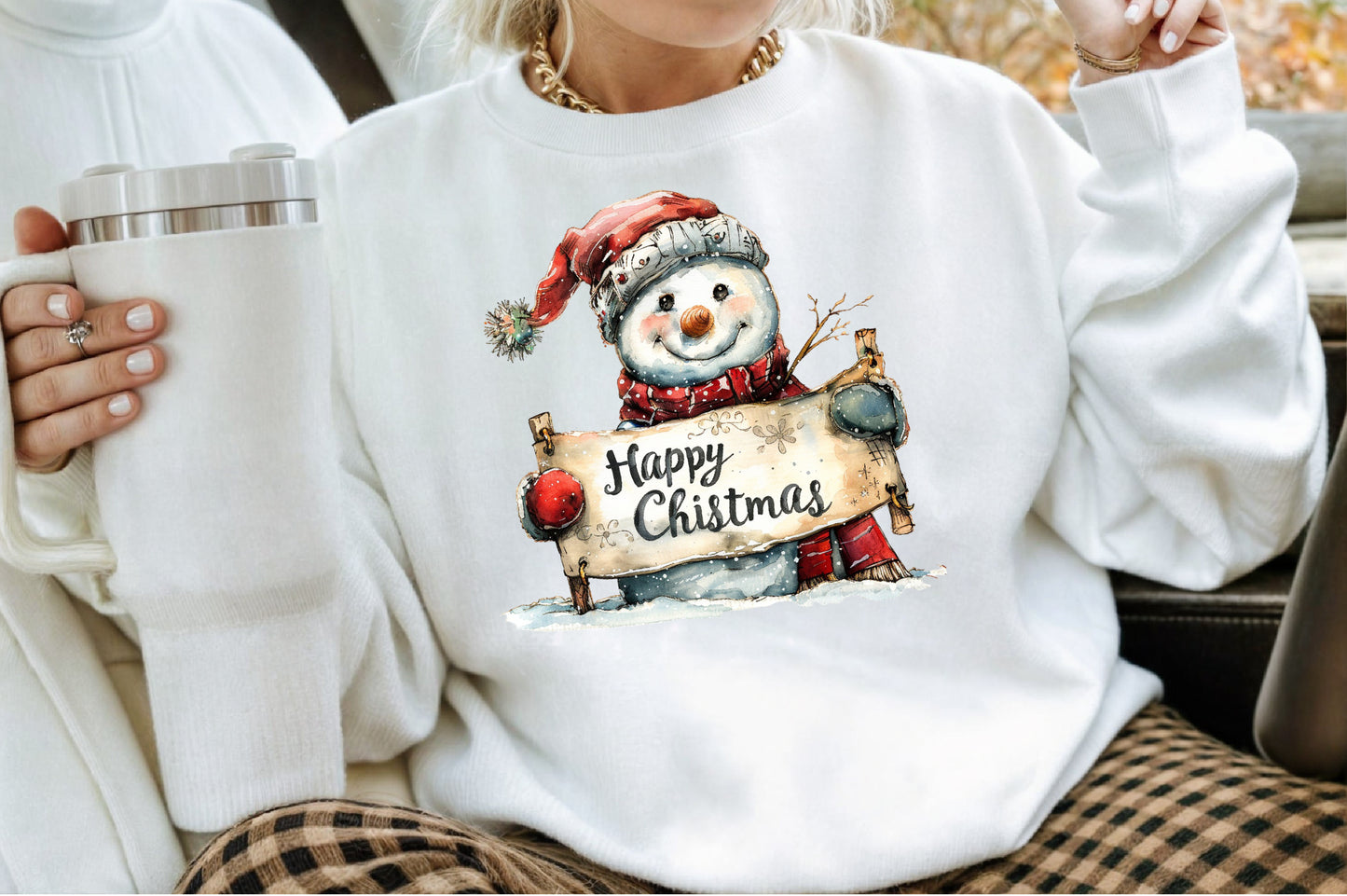 Happy Christmas Clipart Hand Drawn Cute Holiday PNG Bundle
