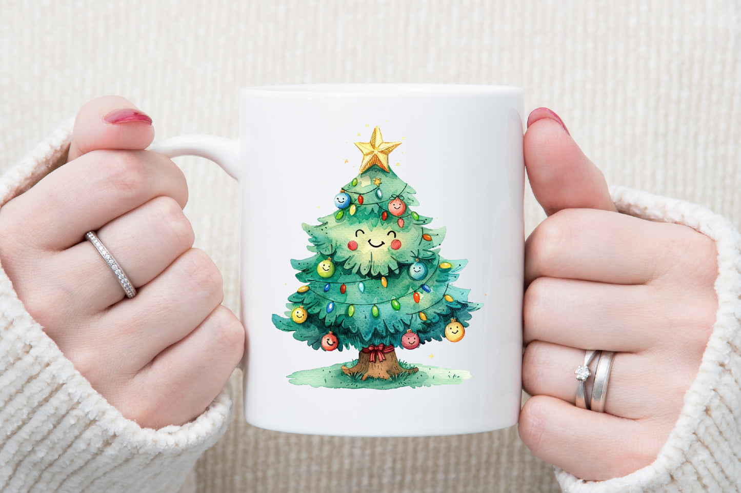 Happy Christmas Clipart Hand Drawn Cute Holiday PNG Bundle