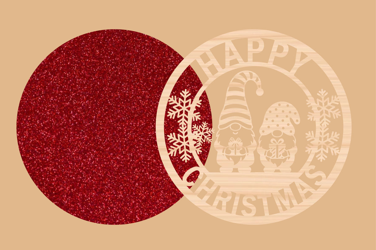 Happy Christmas Gnome SVG Laser Cut
