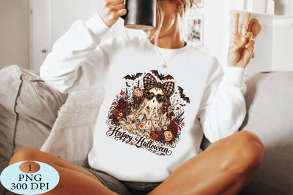 Happy Halloween Ghost Coffee PNG