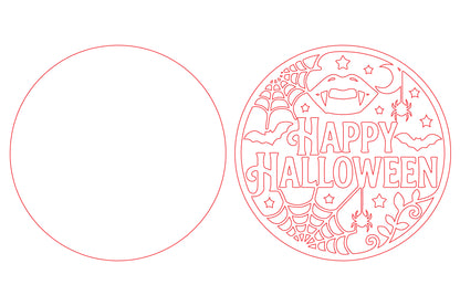Happy Halloween Door Hanger SVG