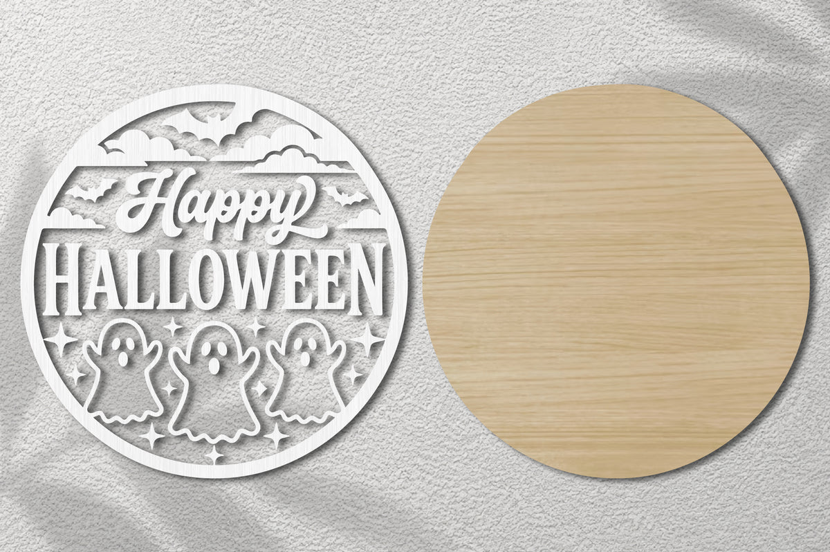 Happy Halloween Ghost Trio SVG