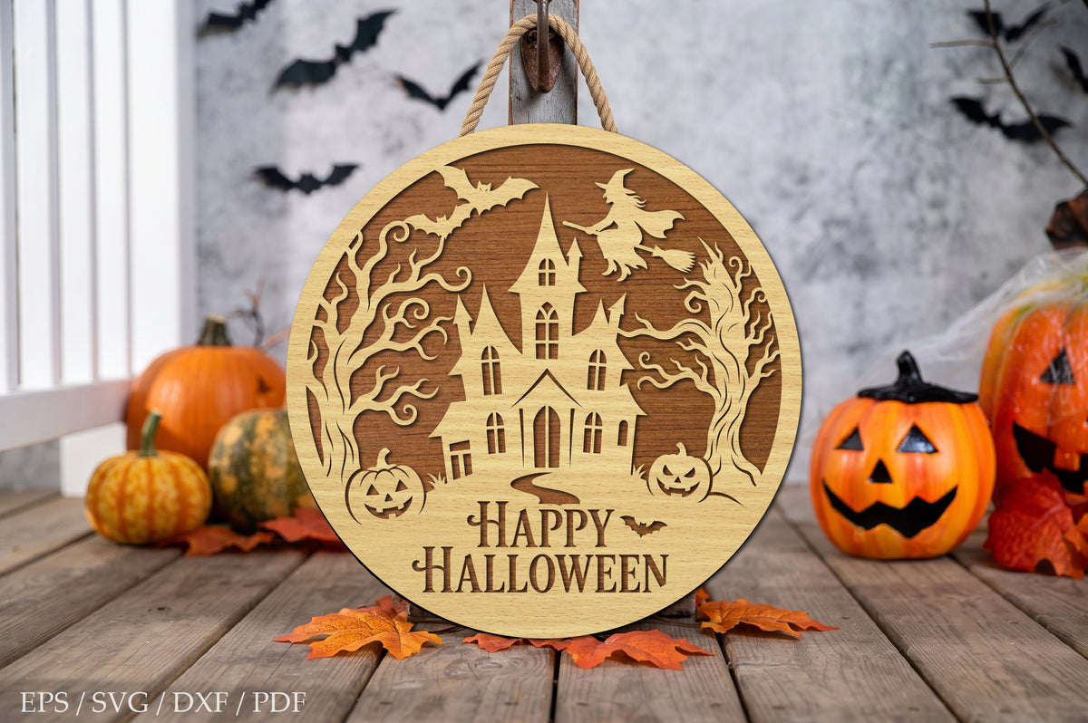Happy Halloween Haunted House SVG