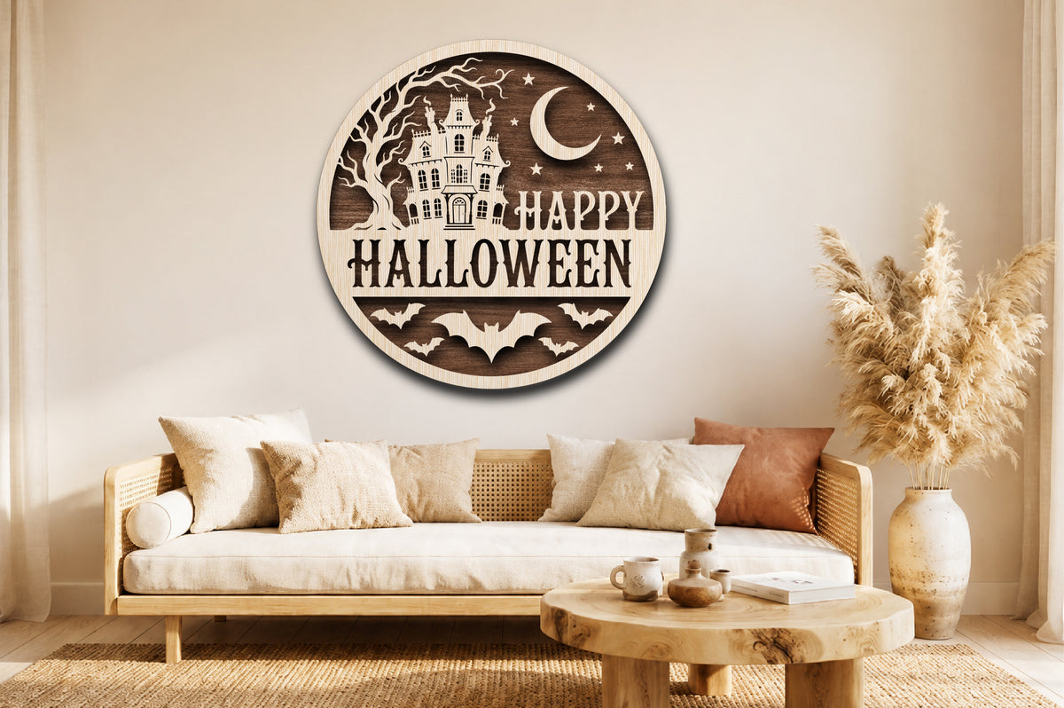 Happy Halloween Haunted House SVG