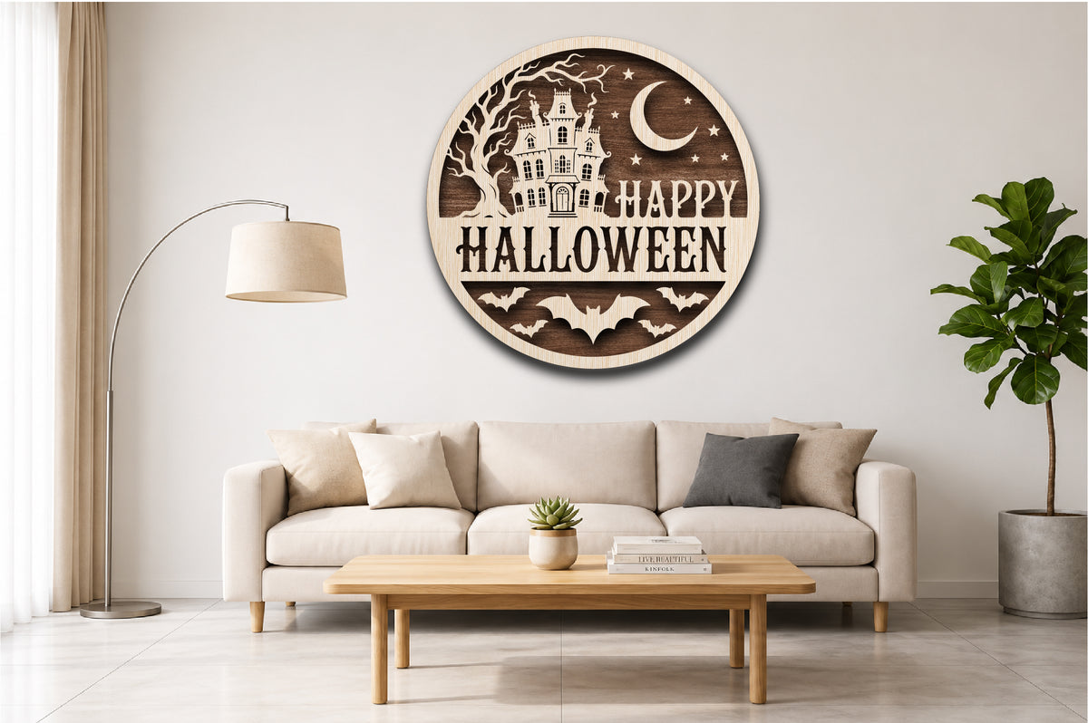 Happy Halloween Haunted House SVG