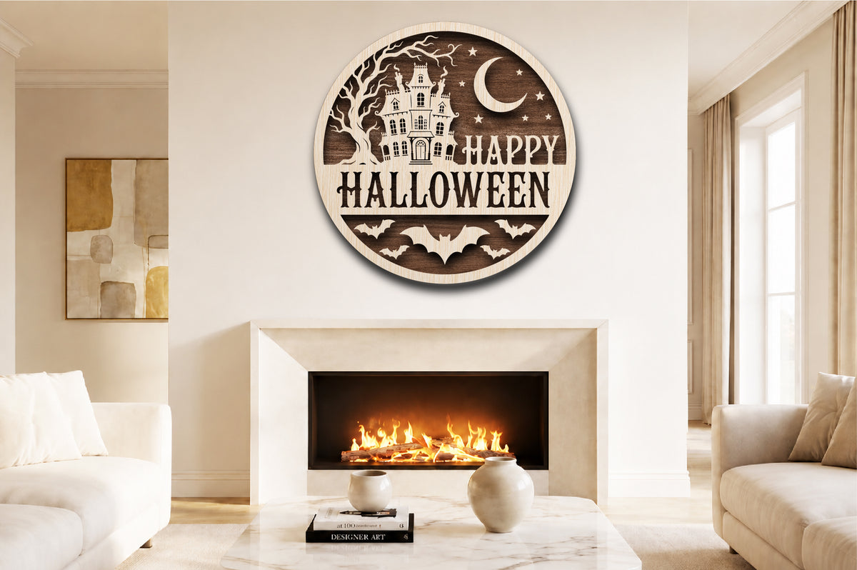 Happy Halloween Haunted House SVG
