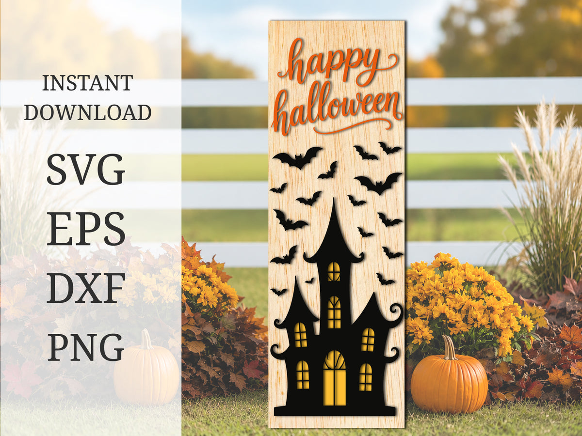Happy Halloween Porch Sign SVG