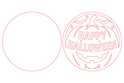 Happy Halloween Pumpkin Door Hanger SVG
