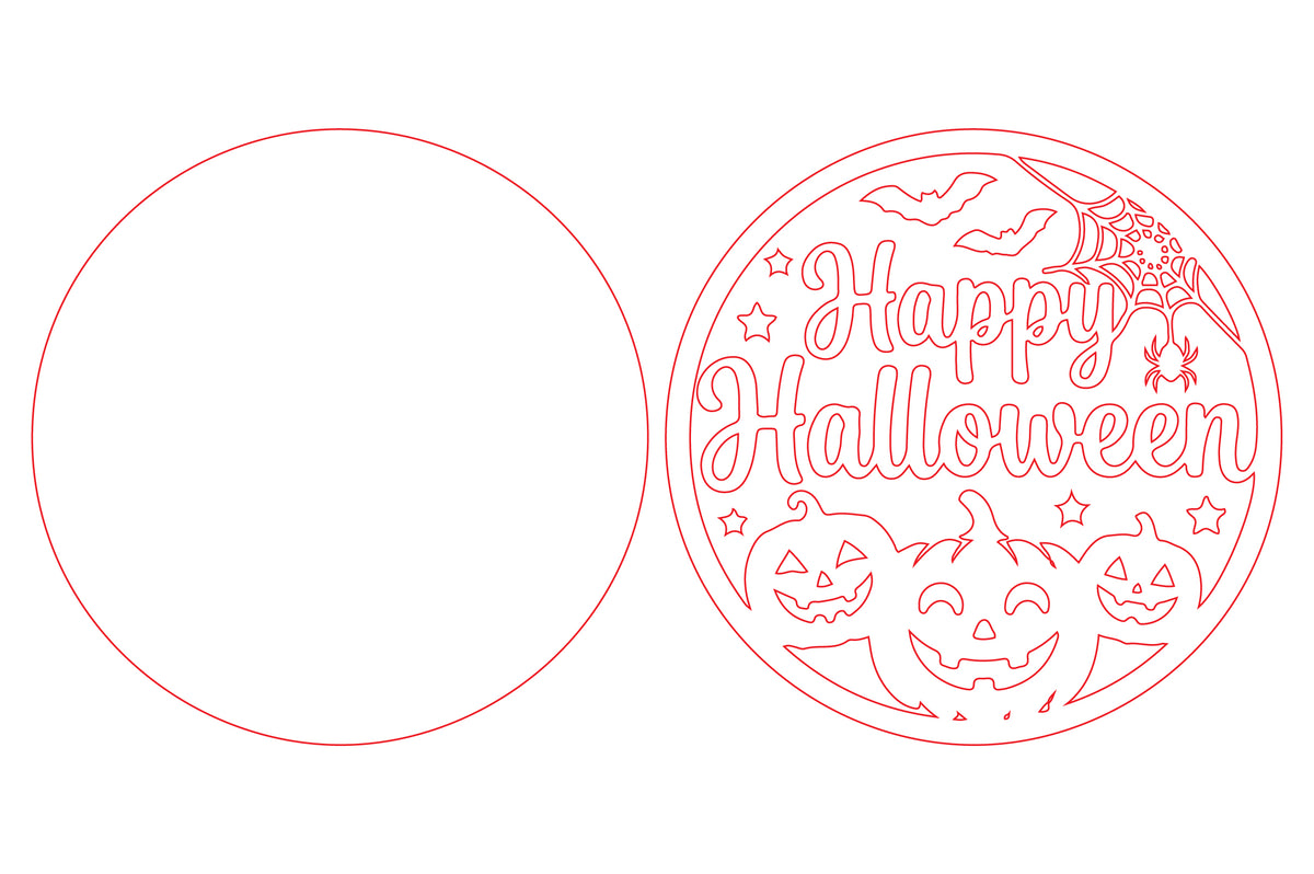 Happy Halloween Door Hanger SVG