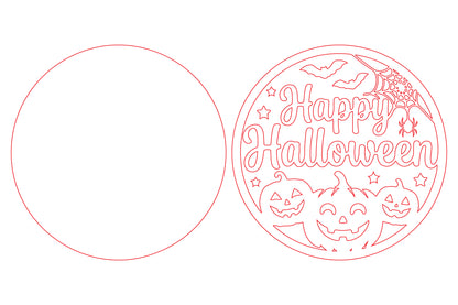 Happy Halloween Door Hanger SVG