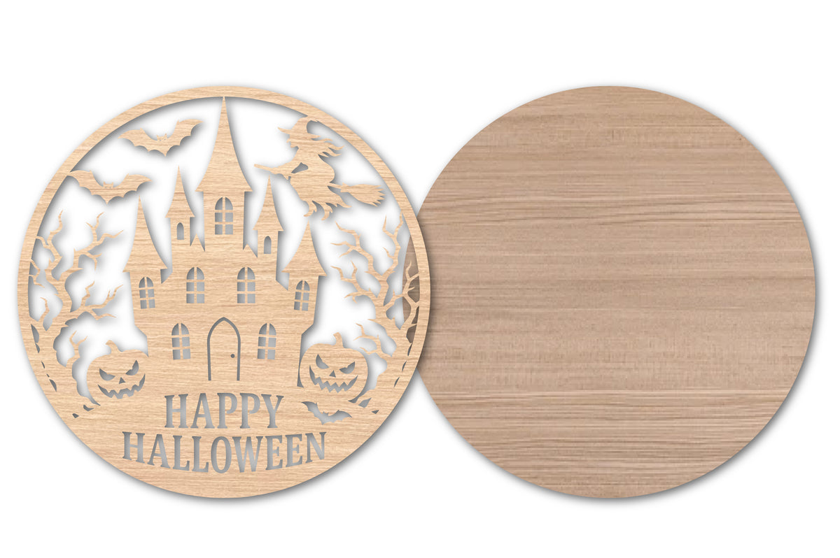Happy Halloween Round Sign SVG