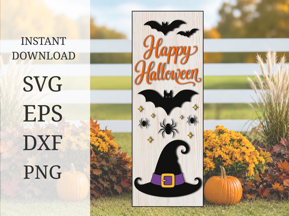 Happy Halloween Witch Hat SVG