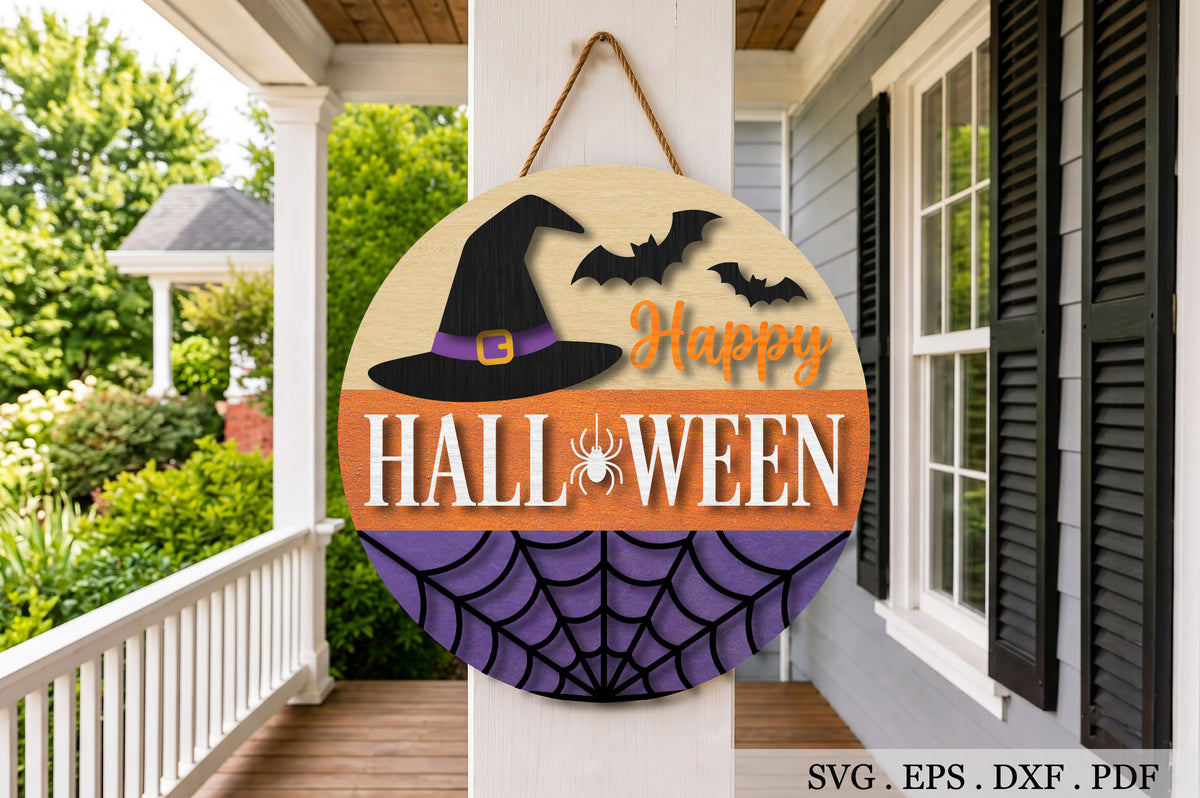 Halloween Witch Door Hanger SVG