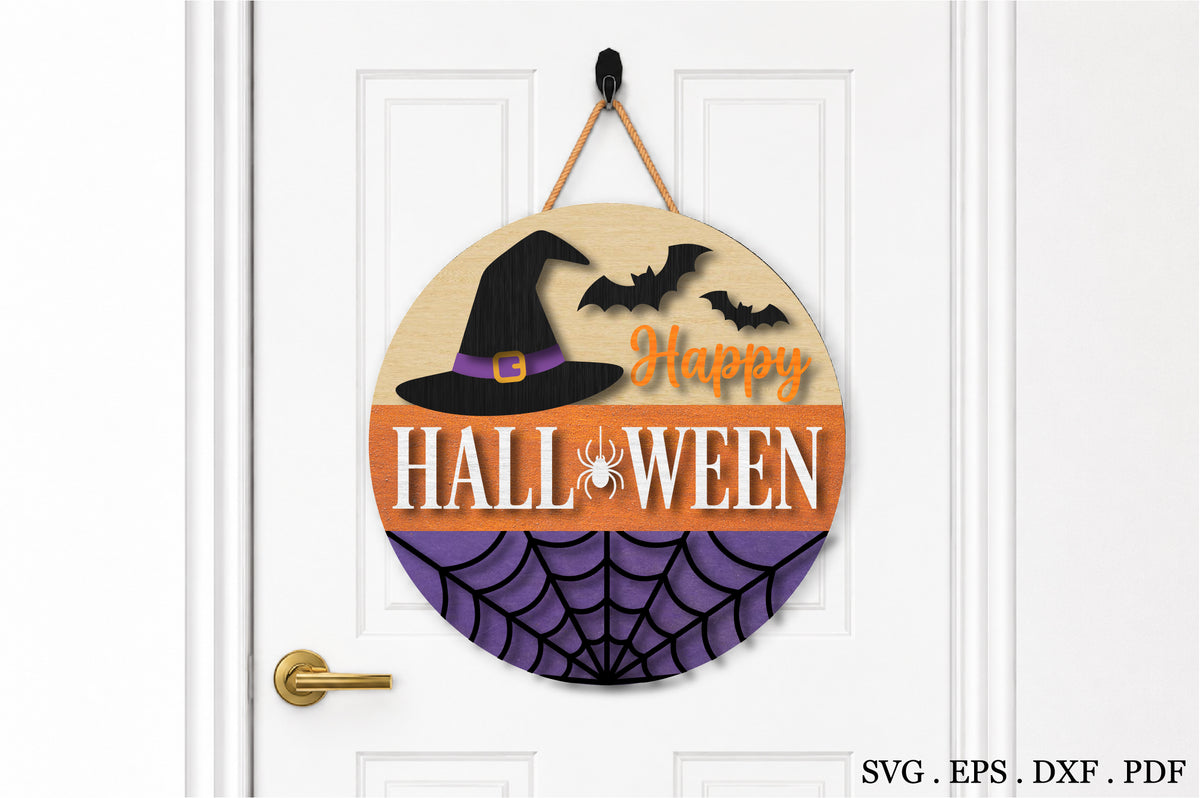 Halloween Witch Door Hanger SVG