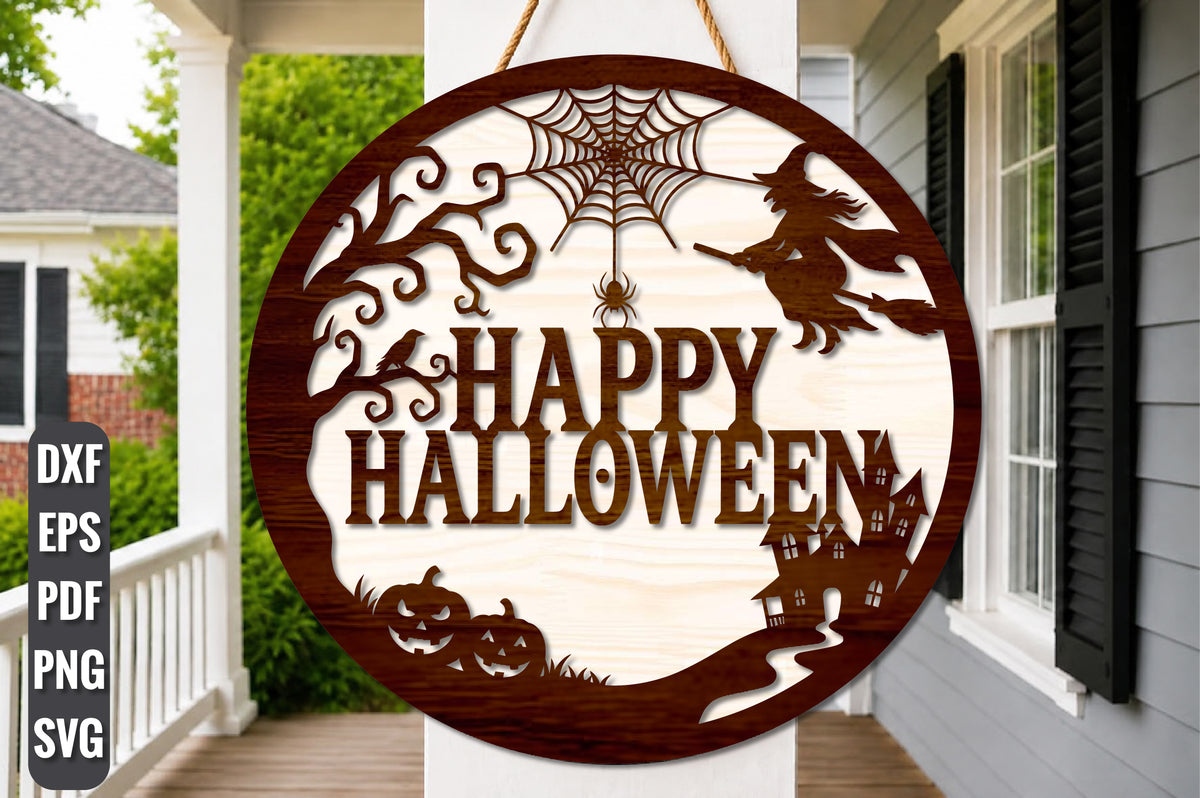 Halloween Witch Sign SVG