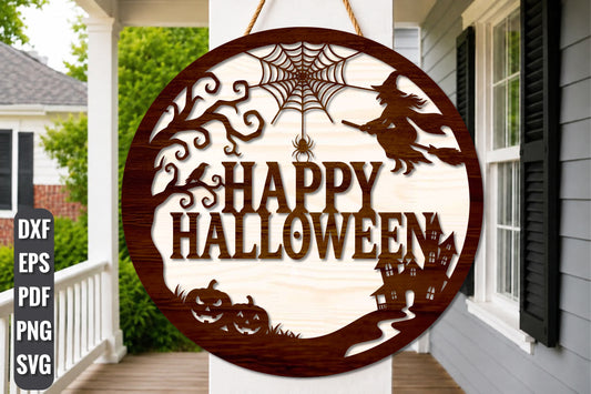 Halloween Witch Sign SVG