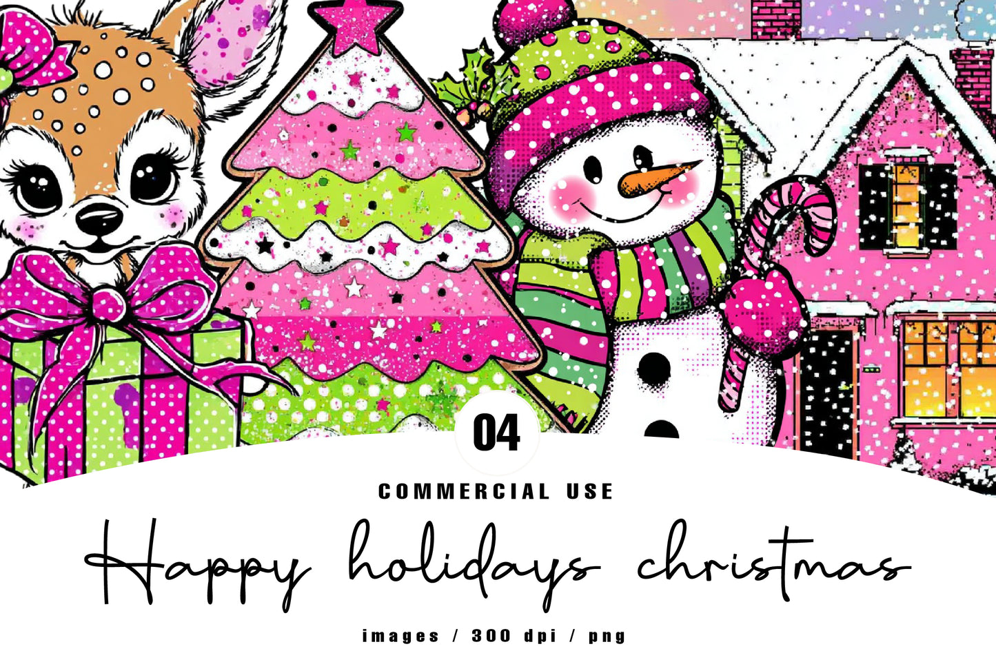 Happy Holidays Christmas Clipart PNG