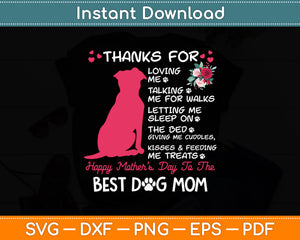 Happy Mother's Day Dog Mom Svg Digital Cutting File