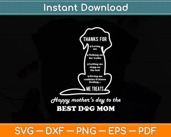 Happy Mother's Day Dog Mom Svg Digital Cutting File