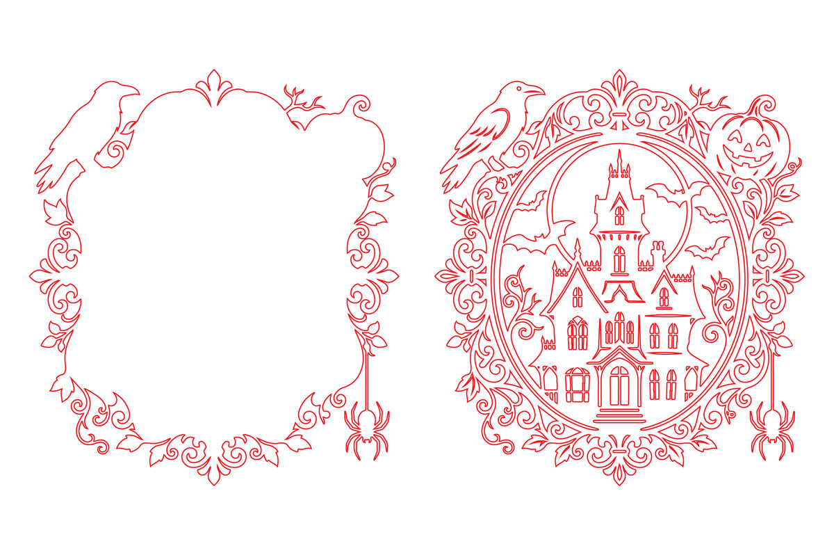 Haunted Castle Halloween Laser Cut SVG