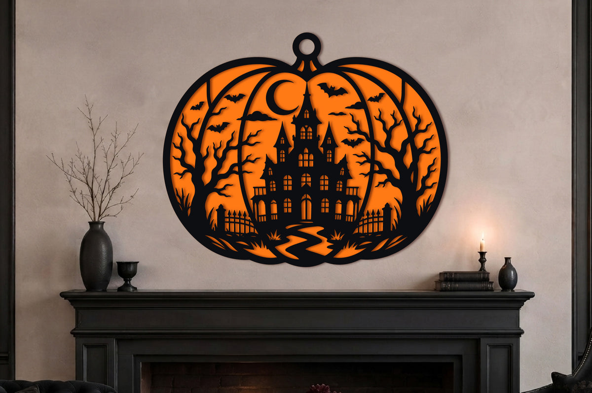 Haunted Castle Pumpkin SVG