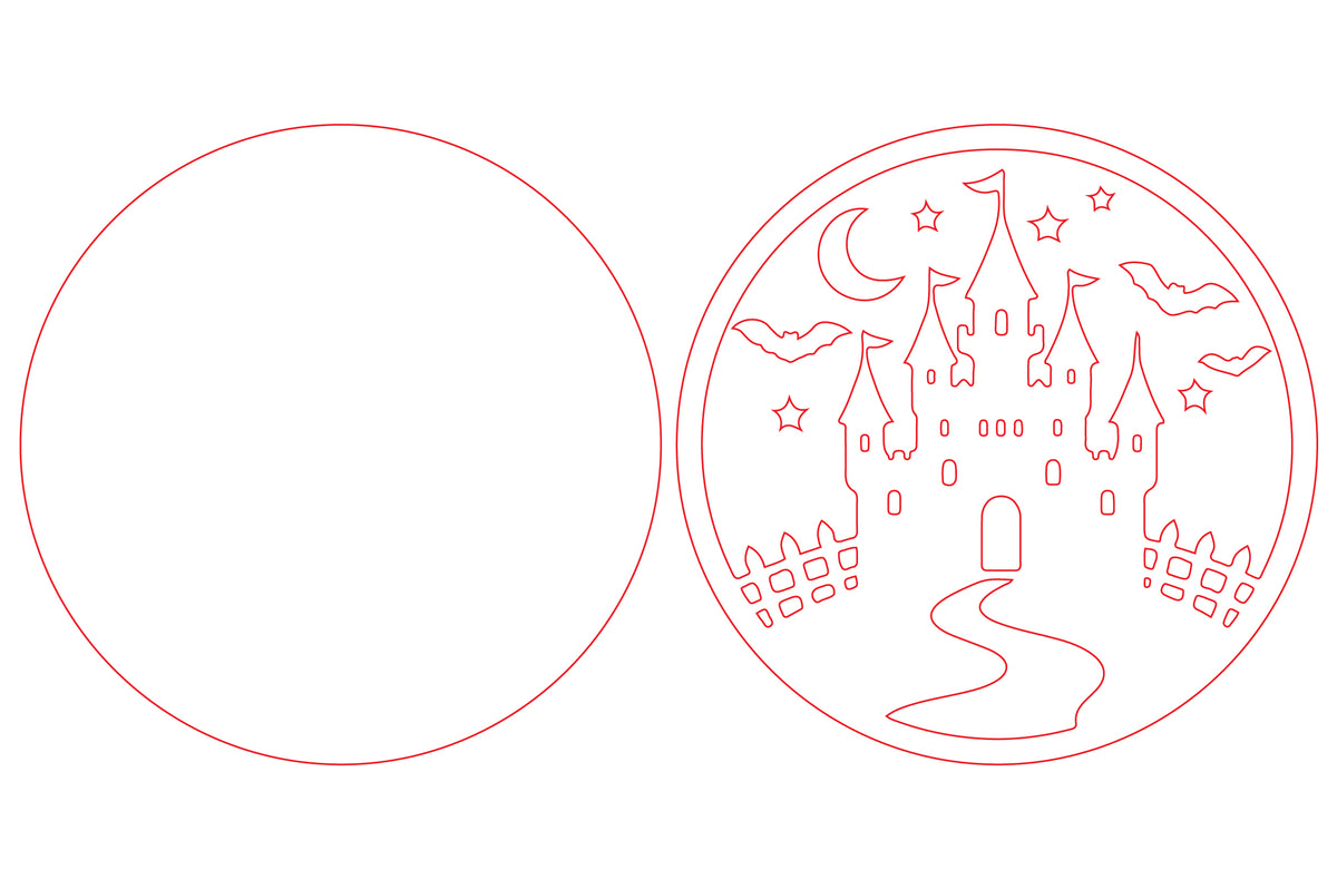 Haunted Castle Door Hanger SVG