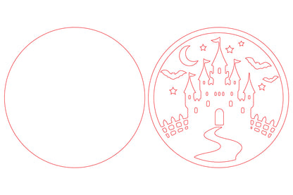 Haunted Castle Door Hanger SVG
