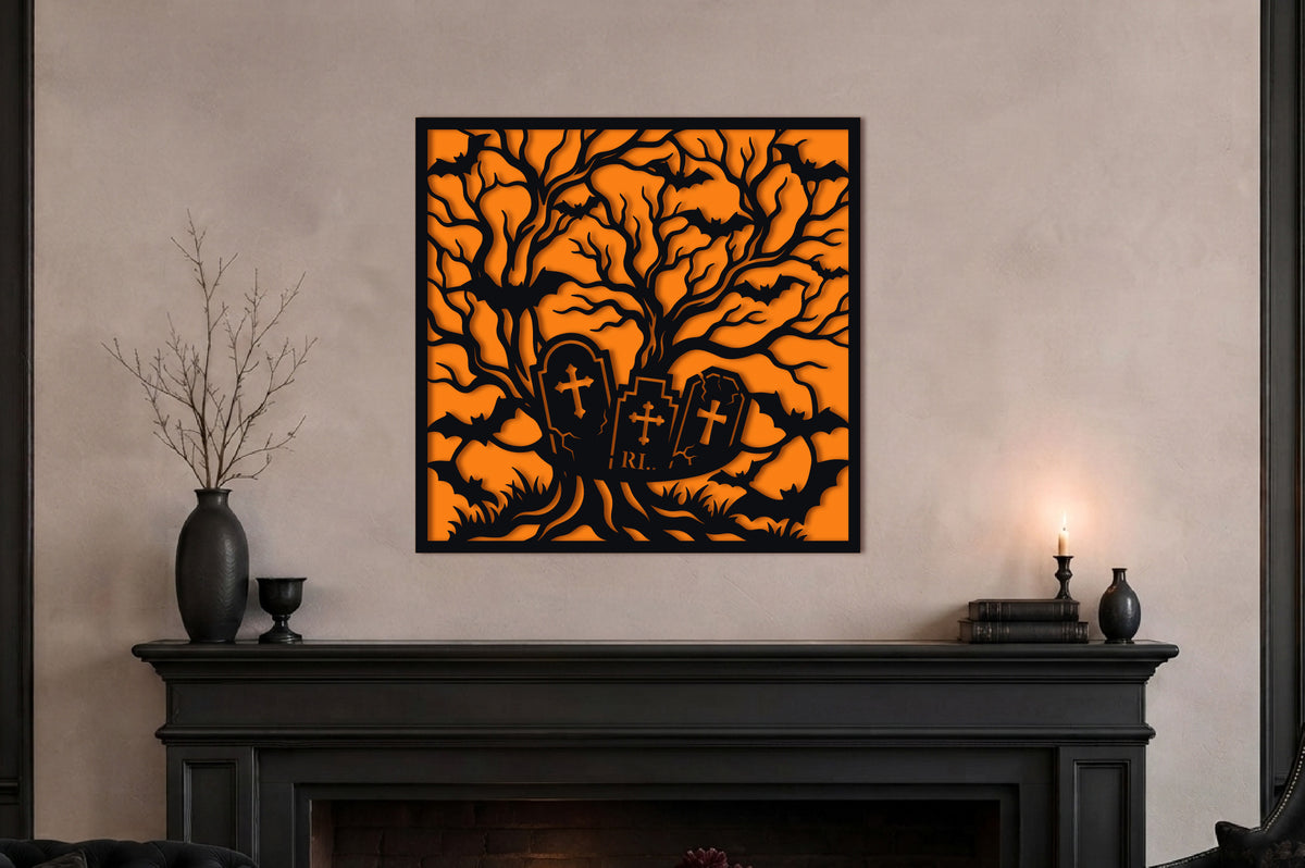 Haunted Graveyard Tree SVG
